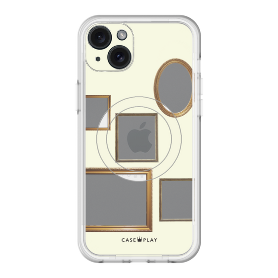 スリムプロテクションプレミアムケース with MagSafe［ Photo Frames - Ivory ］