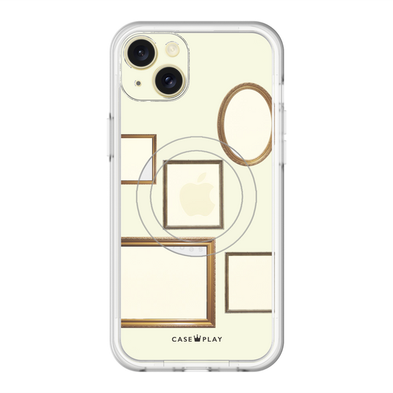 スリムプロテクションプレミアムケース with MagSafe［ Photo Frames - Ivory ］