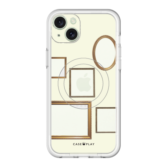 スリムプロテクションプレミアムケース with MagSafe［ Photo Frames - Ivory ］