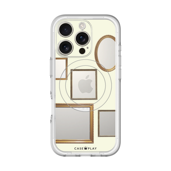 スリムプロテクションプレミアムケース with MagSafe［ Photo Frames - Ivory ］