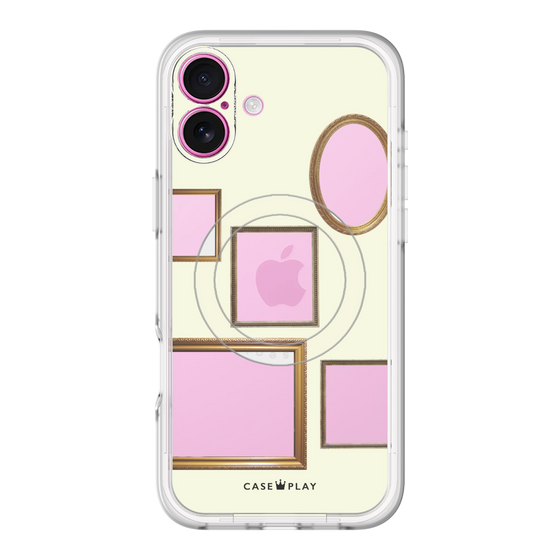 スリムプロテクションプレミアムケース with MagSafe［ Photo Frames - Ivory ］