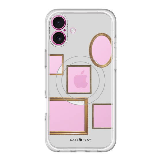 スリムプロテクションプレミアムケース with MagSafe［ Photo Frames - Light Gray ］