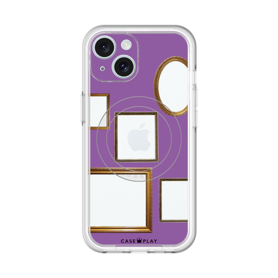スリムプロテクションプレミアムケース with MagSafe［ Photo Frames - Purple ］