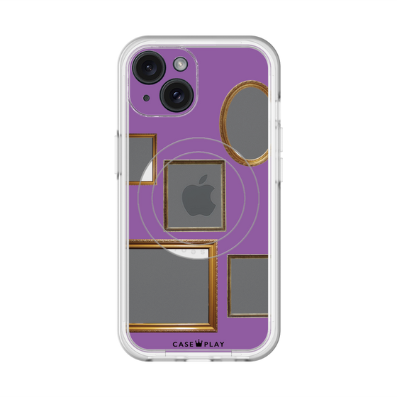スリムプロテクションプレミアムケース with MagSafe［ Photo Frames - Purple ］
