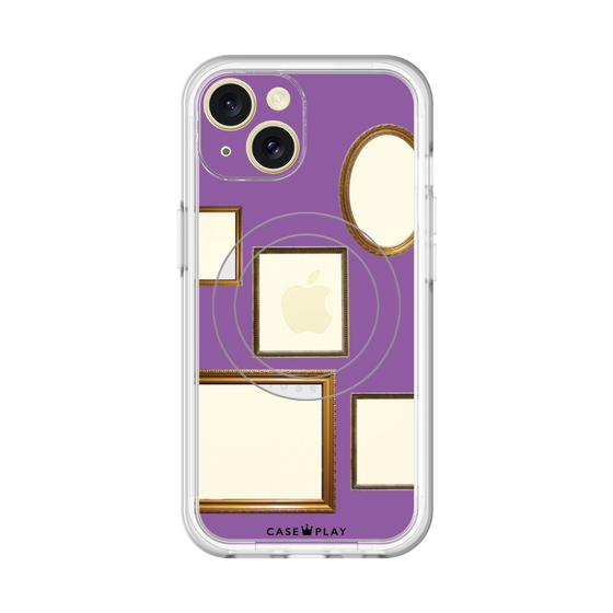 スリムプロテクションプレミアムケース with MagSafe［ Photo Frames - Purple ］