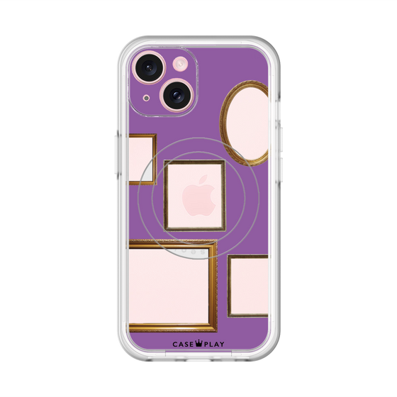 スリムプロテクションプレミアムケース with MagSafe［ Photo Frames - Purple ］