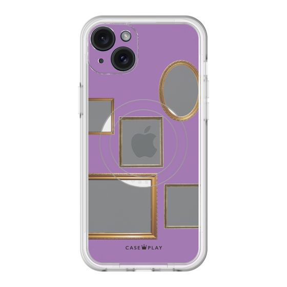 スリムプロテクションプレミアムケース with MagSafe［ Photo Frames - Purple ］