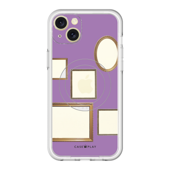 スリムプロテクションプレミアムケース with MagSafe［ Photo Frames - Purple ］