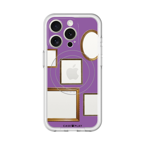 スリムプロテクションプレミアムケース with MagSafe［ Photo Frames - Purple ］