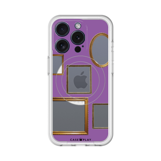 スリムプロテクションプレミアムケース with MagSafe［ Photo Frames - Purple ］