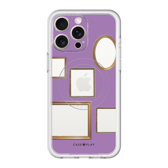 スリムプロテクションプレミアムケース with MagSafe［ Photo Frames - Purple ］