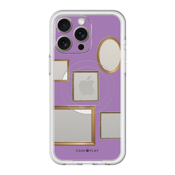 スリムプロテクションプレミアムケース with MagSafe［ Photo Frames - Purple ］