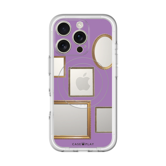 スリムプロテクションプレミアムケース with MagSafe［ Photo Frames - Purple ］