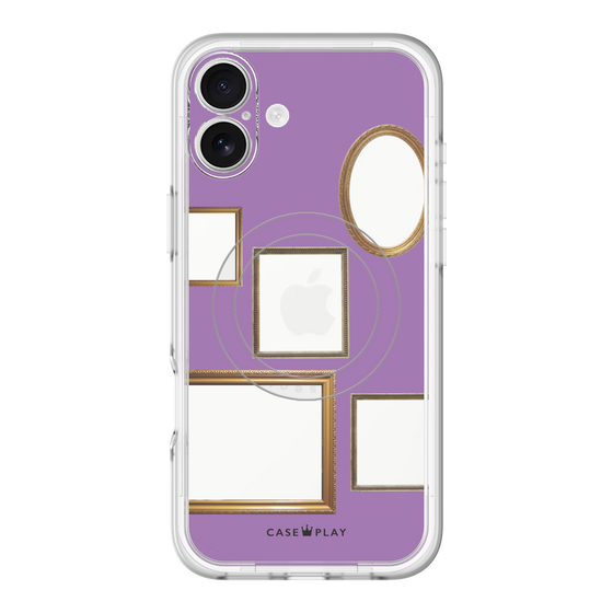 スリムプロテクションプレミアムケース with MagSafe［ Photo Frames - Purple ］