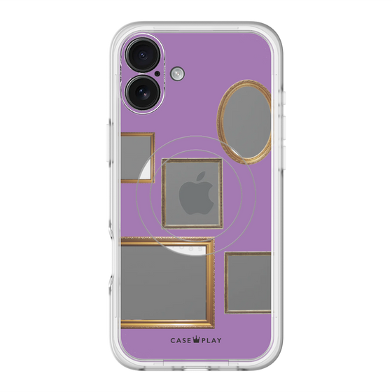 スリムプロテクションプレミアムケース with MagSafe［ Photo Frames - Purple ］