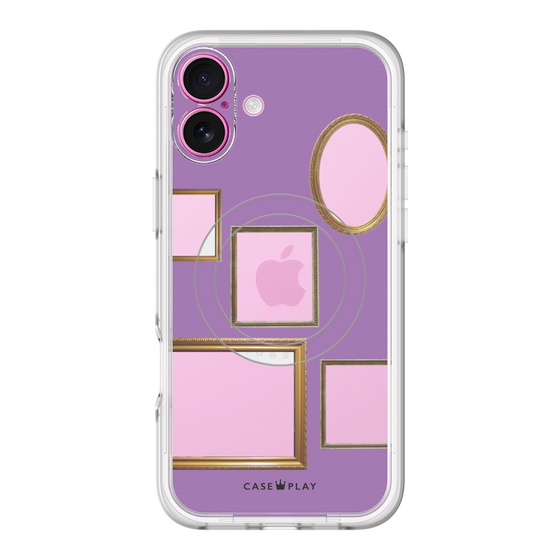 スリムプロテクションプレミアムケース with MagSafe［ Photo Frames - Purple ］