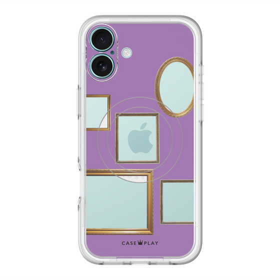 スリムプロテクションプレミアムケース with MagSafe［ Photo Frames - Purple ］