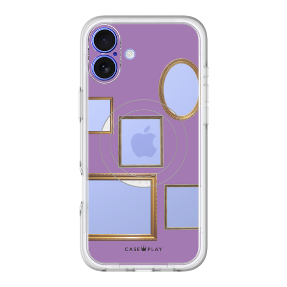 スリムプロテクションプレミアムケース with MagSafe［ Photo Frames - Purple ］