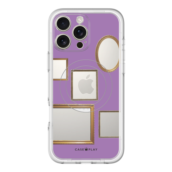 スリムプロテクションプレミアムケース with MagSafe［ Photo Frames - Purple ］