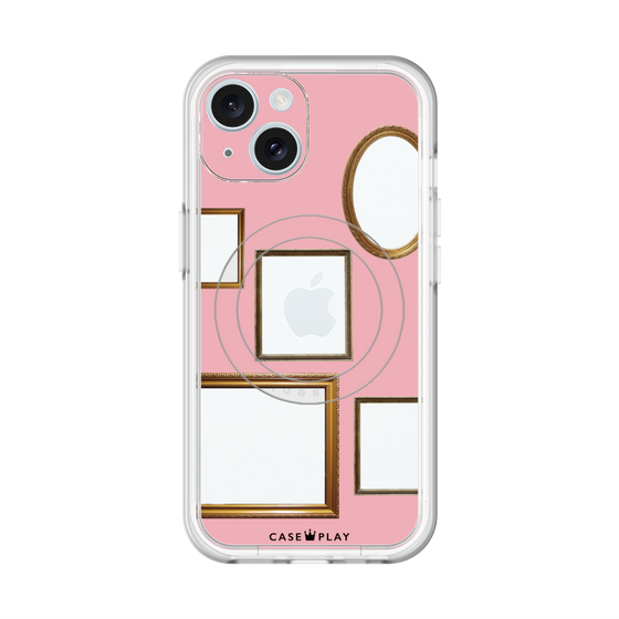 スリムプロテクションプレミアムケース with MagSafe［ Photo Frames - Pink ］