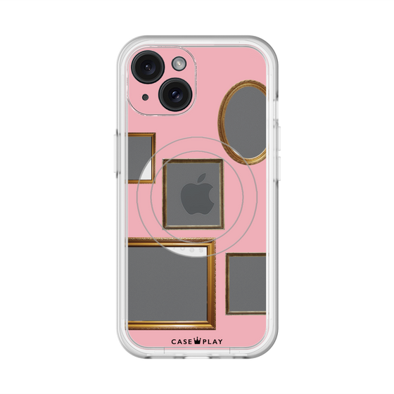 スリムプロテクションプレミアムケース with MagSafe［ Photo Frames - Pink ］