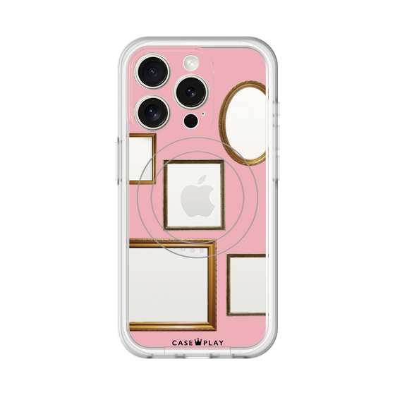 スリムプロテクションプレミアムケース with MagSafe［ Photo Frames - Pink ］