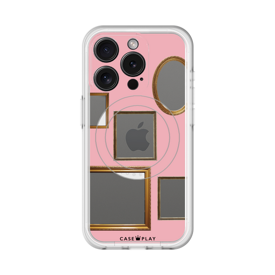 スリムプロテクションプレミアムケース with MagSafe［ Photo Frames - Pink ］