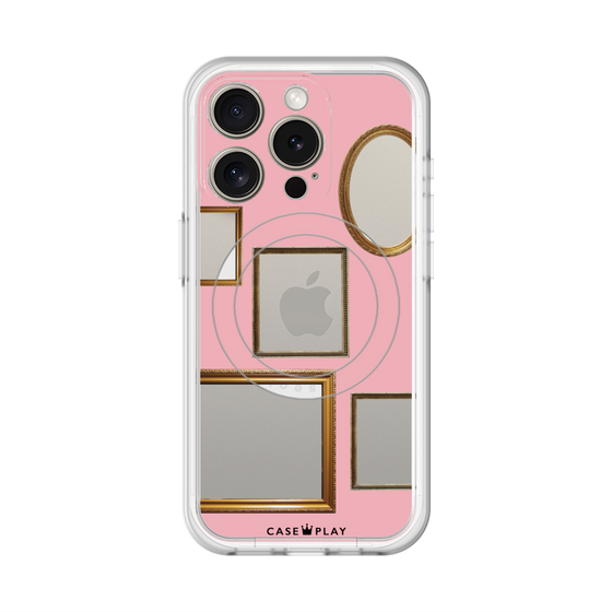 スリムプロテクションプレミアムケース with MagSafe［ Photo Frames - Pink ］