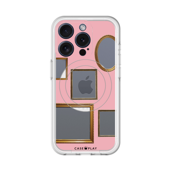 スリムプロテクションプレミアムケース with MagSafe［ Photo Frames - Pink ］