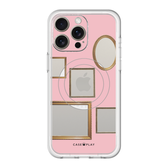 スリムプロテクションプレミアムケース with MagSafe［ Photo Frames - Pink ］