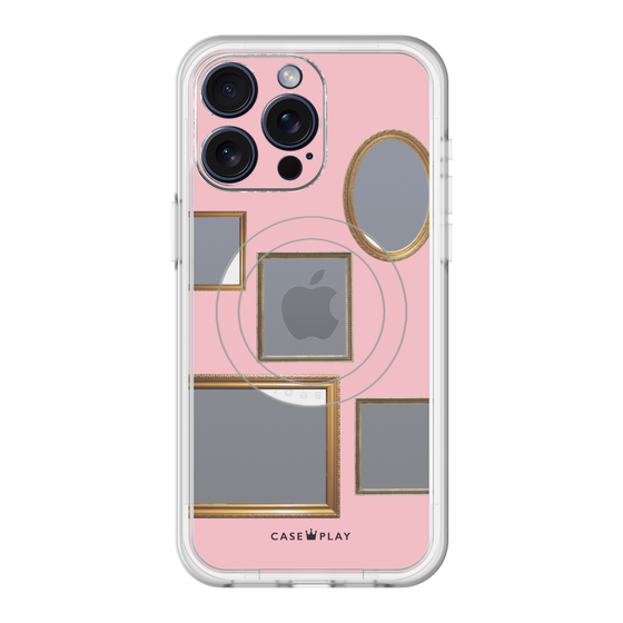 スリムプロテクションプレミアムケース with MagSafe［ Photo Frames - Pink ］