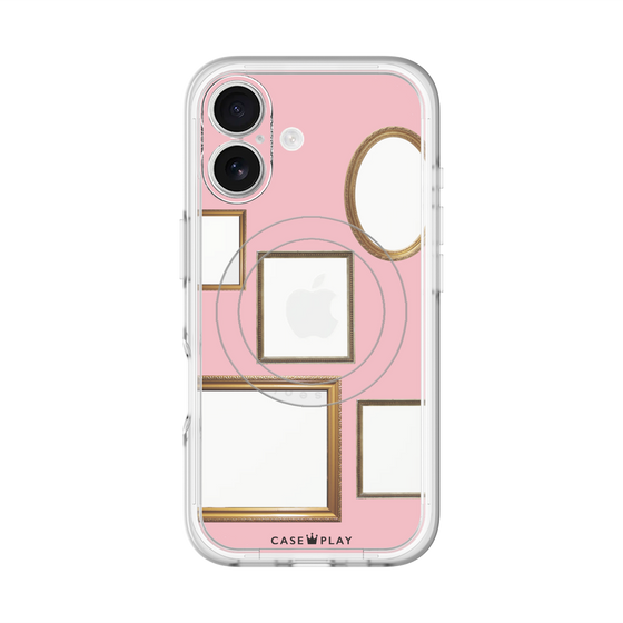 スリムプロテクションプレミアムケース with MagSafe［ Photo Frames - Pink ］