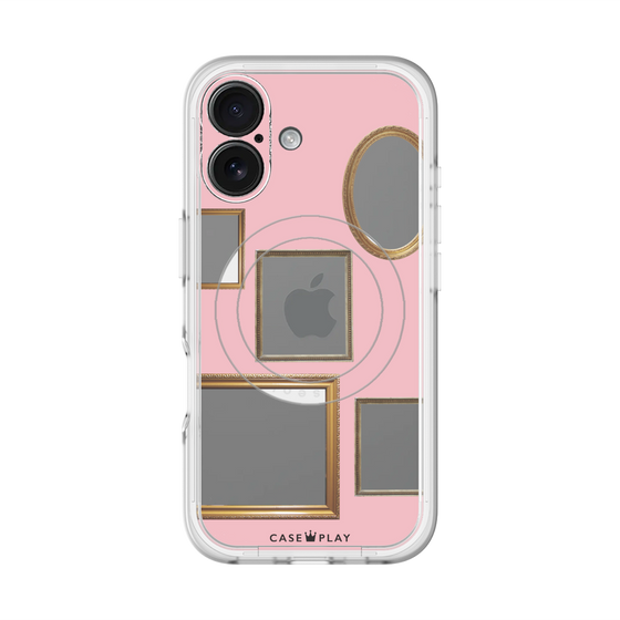 スリムプロテクションプレミアムケース with MagSafe［ Photo Frames - Pink ］