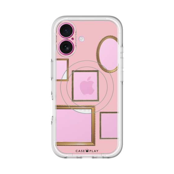 スリムプロテクションプレミアムケース with MagSafe［ Photo Frames - Pink ］