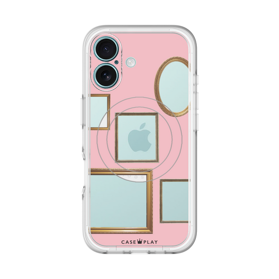 スリムプロテクションプレミアムケース with MagSafe［ Photo Frames - Pink ］