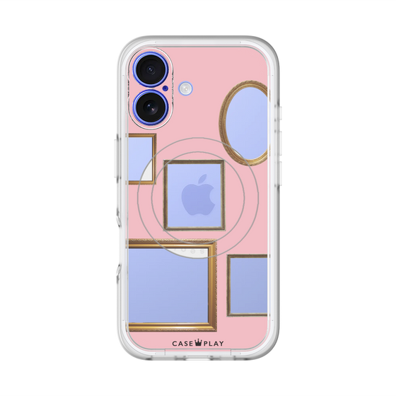 スリムプロテクションプレミアムケース with MagSafe［ Photo Frames - Pink ］