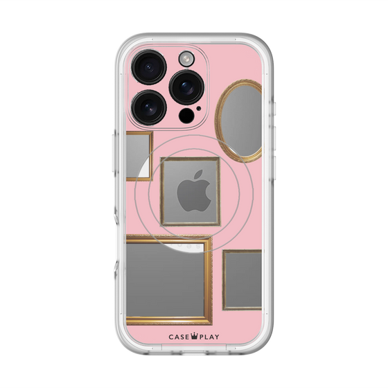スリムプロテクションプレミアムケース with MagSafe［ Photo Frames - Pink ］