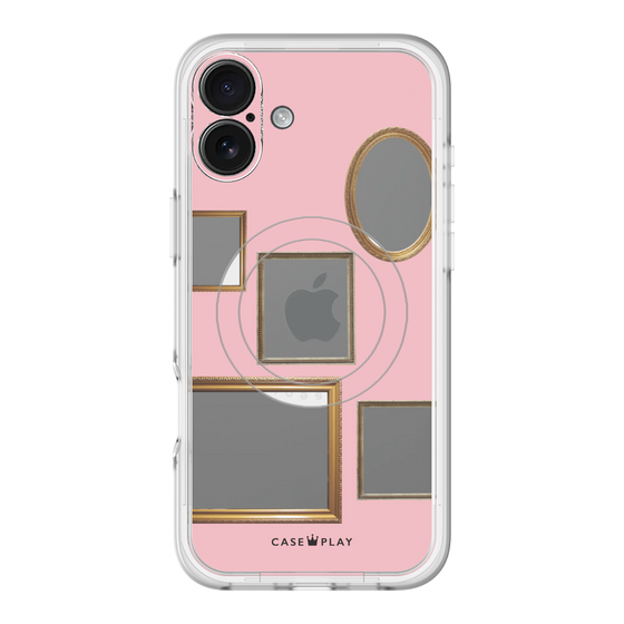 スリムプロテクションプレミアムケース with MagSafe［ Photo Frames - Pink ］