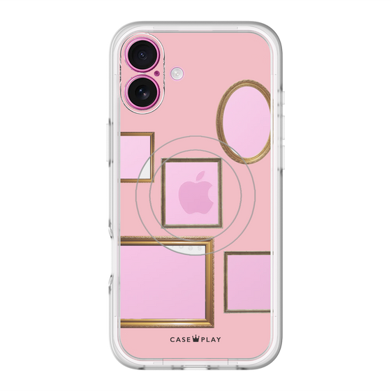 スリムプロテクションプレミアムケース with MagSafe［ Photo Frames - Pink ］