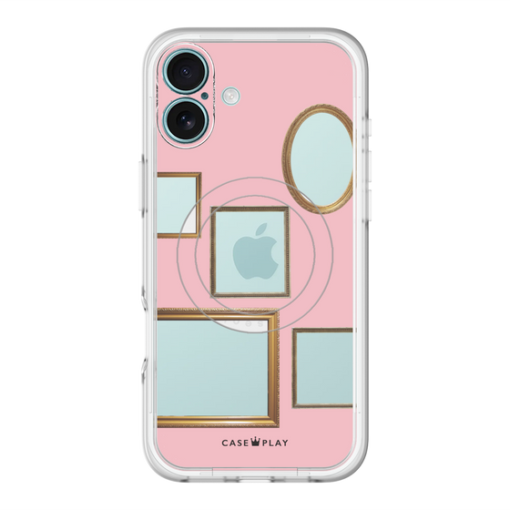 スリムプロテクションプレミアムケース with MagSafe［ Photo Frames - Pink ］