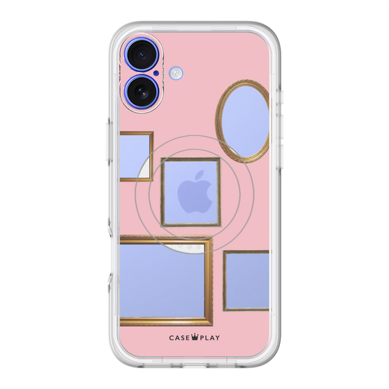 スリムプロテクションプレミアムケース with MagSafe［ Photo Frames - Pink ］