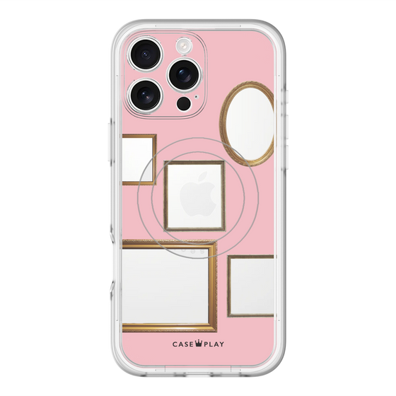 スリムプロテクションプレミアムケース with MagSafe［ Photo Frames - Pink ］