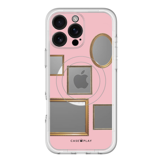 スリムプロテクションプレミアムケース with MagSafe［ Photo Frames - Pink ］