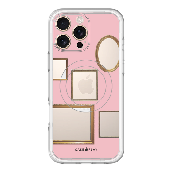 スリムプロテクションプレミアムケース with MagSafe［ Photo Frames - Pink ］