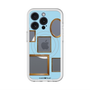スリムプロテクションプレミアムケース with MagSafe［ Photo Frames - Light Blue ］