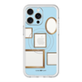 スリムプロテクションプレミアムケース with MagSafe［ Photo Frames - Light Blue ］