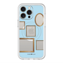 スリムプロテクションプレミアムケース with MagSafe［ Photo Frames - Light Blue ］