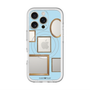 スリムプロテクションプレミアムケース with MagSafe［ Photo Frames - Light Blue ］
