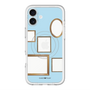 スリムプロテクションプレミアムケース with MagSafe［ Photo Frames - Light Blue ］