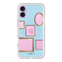 スリムプロテクションプレミアムケース with MagSafe［ Photo Frames - Light Blue ］